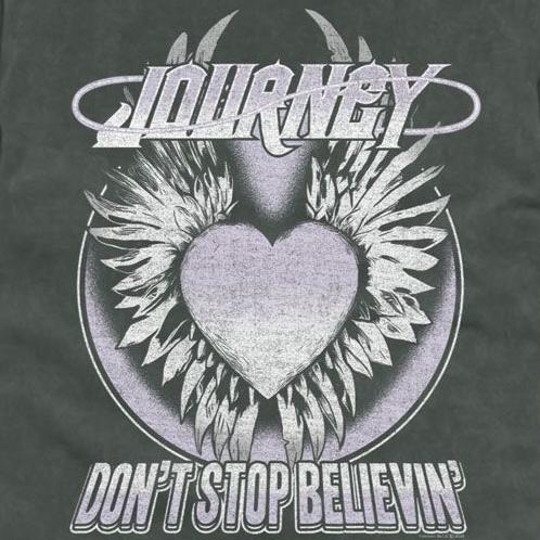Journey Don't Stop Believin' Heart Comfort Colors T-Shirt | Blue Culture Tees
