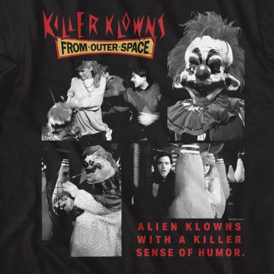 Killer Klowns Four B&W Photos T-Shirt