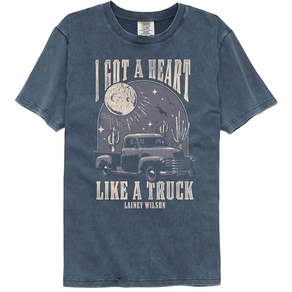 Lainey Wilson Heart Like A Truck Comfort Colors T-Shirt | Blue Culture Tees