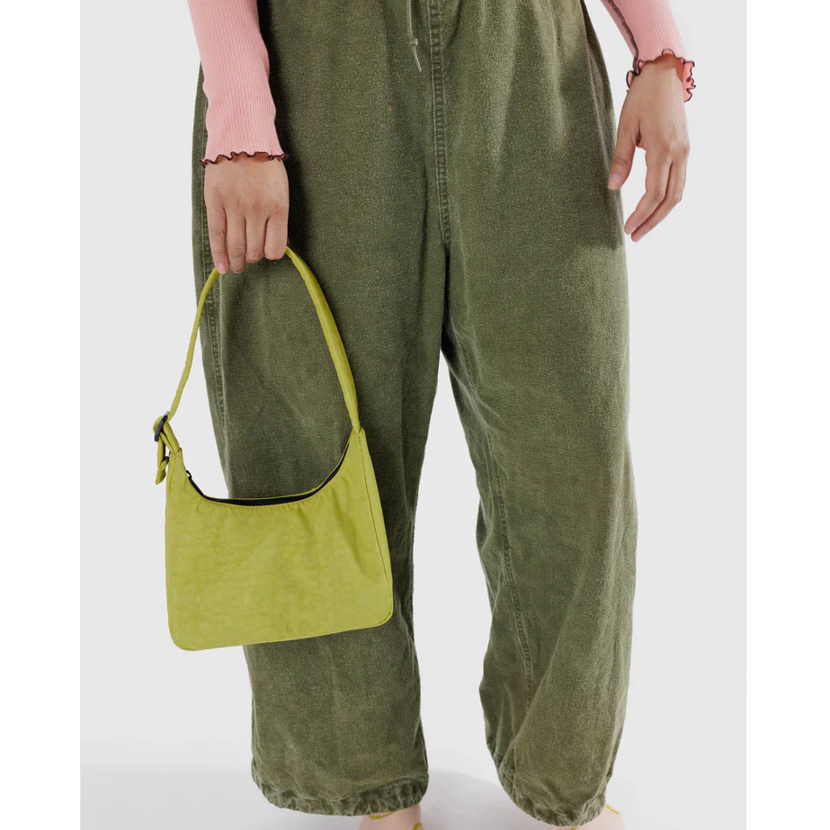 BAGGU Mini Nylon Shoulder Bag Lemongrass