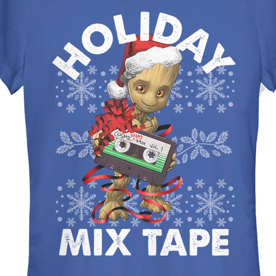 Junior's Marvel Groot Tape Bow T-Shirt