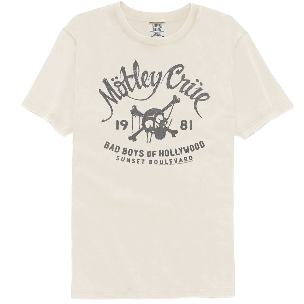 Motley Crue Bad Boys 1981 Comfort Colors T-Shirt | Blue Culture Tees