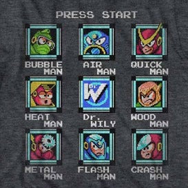 Mega Man Stage Select T-Shirt - Blue Culture Tees