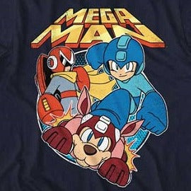 Mega Man Flat Colors Lightweight T-Shirt - Blue Culture Tees