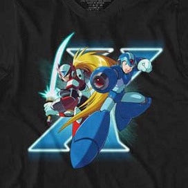 Mega Man X And Zero T-Shirt - Blue Culture Tees