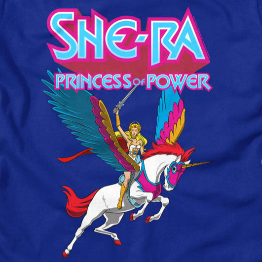 Junior's Masters of the Universe She-Ra Swiftwind and Logo T-Shirt