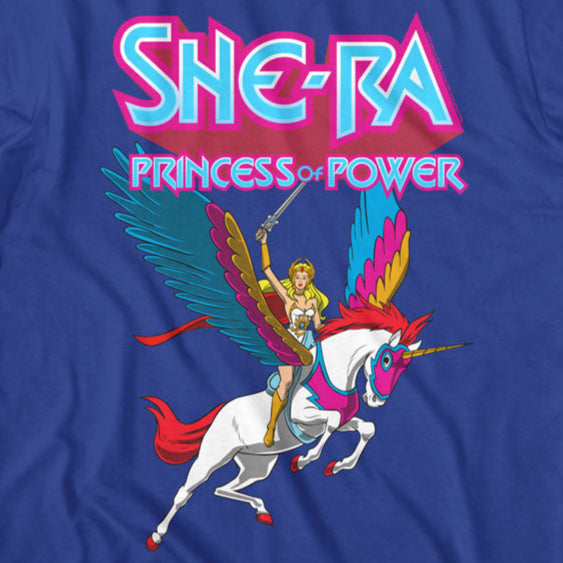 Masters Of The Universe She-Ra Swiftwind and Logo T-Shirt