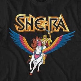 She-Ra Princess Of Power She-Ra & Swiftwind T-Shirt - Blue Culture Tees