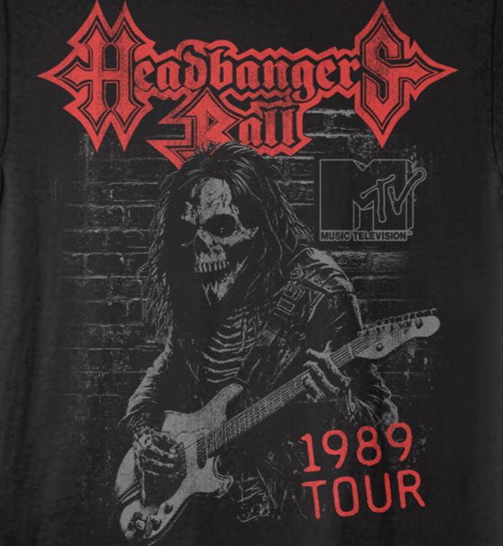 MTV Headbanger's Ball Skeleton Guitar T-Shirt