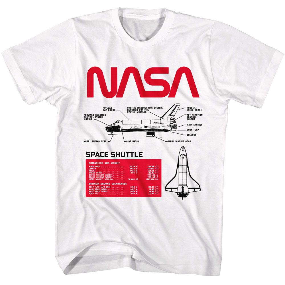 NASA Space Shuttle Specs T-Shirt | Blue Culture Tees