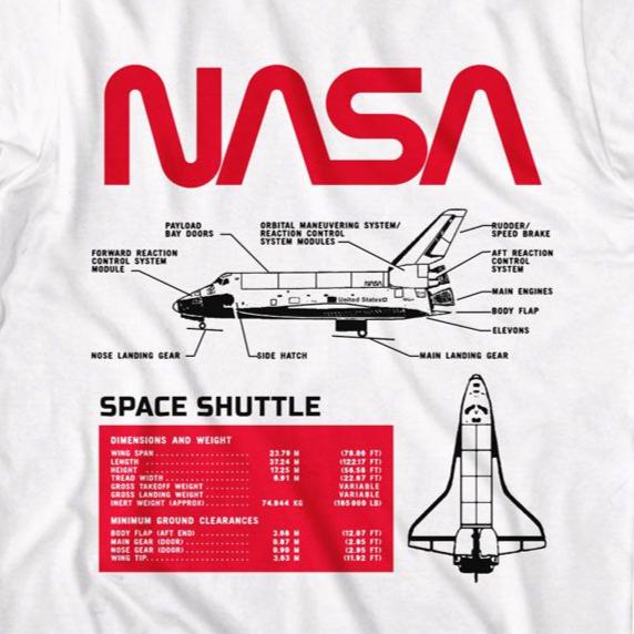 NASA Space Shuttle Specs T-Shirt | Blue Culture Tees