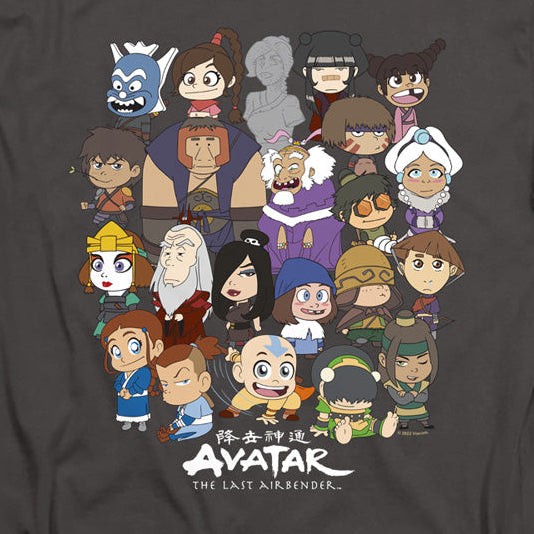 Avatar The Last Airbender Chibi Group Long Sleeve T-Shirt