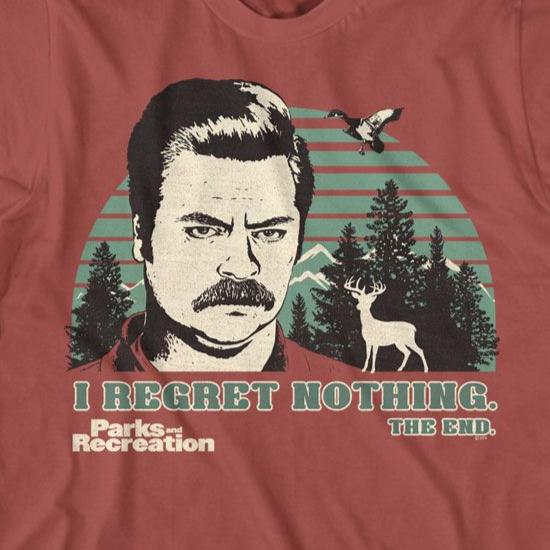 Parks And Recreation I Regret Nothing T-Shirt | Blue Culture Tees