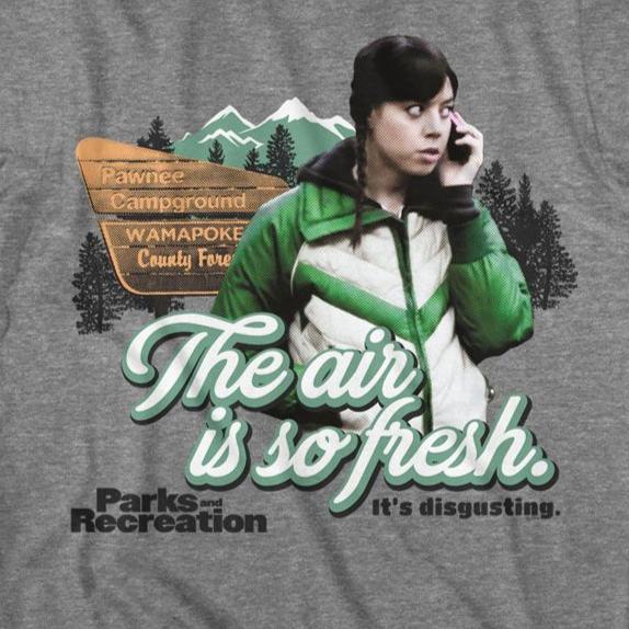 Parks And Recreation The Air Is So Fresh T-Shirt | Blue Culture Tees