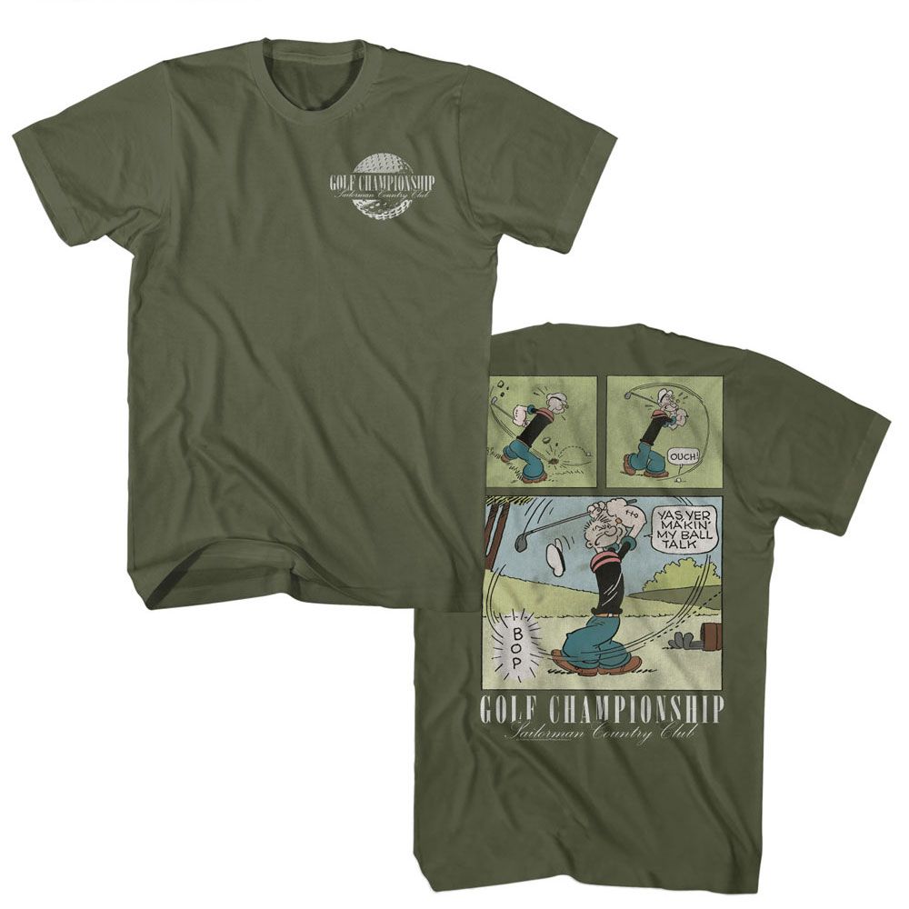 Popeye Golf Comic T-Shirt | Blue Culture Tees