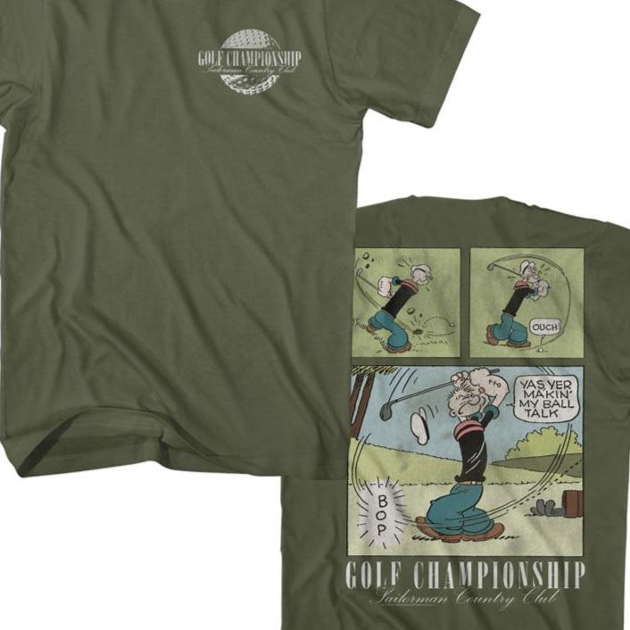 Popeye Golf Comic T-Shirt | Blue Culture Tees