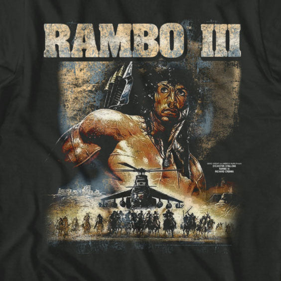 Rambo 3 Chopper Poster T-Shirt