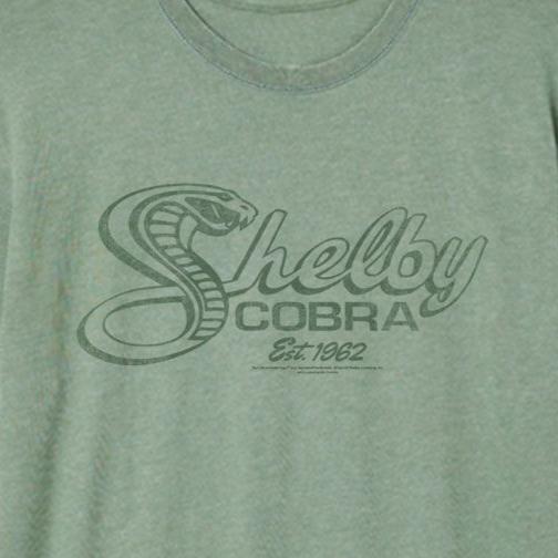 Carroll Shelby Cobra Snake Script Vintage Wash T-Shirt | Blue Culture Tees