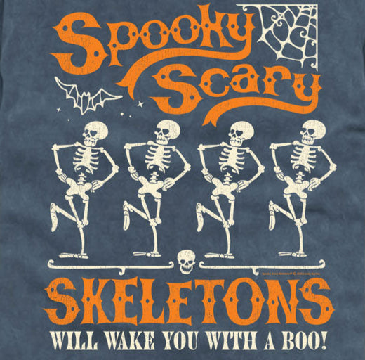 Spooky Scary Skeletons Funky Decorative Comfort Colors T-Shirt