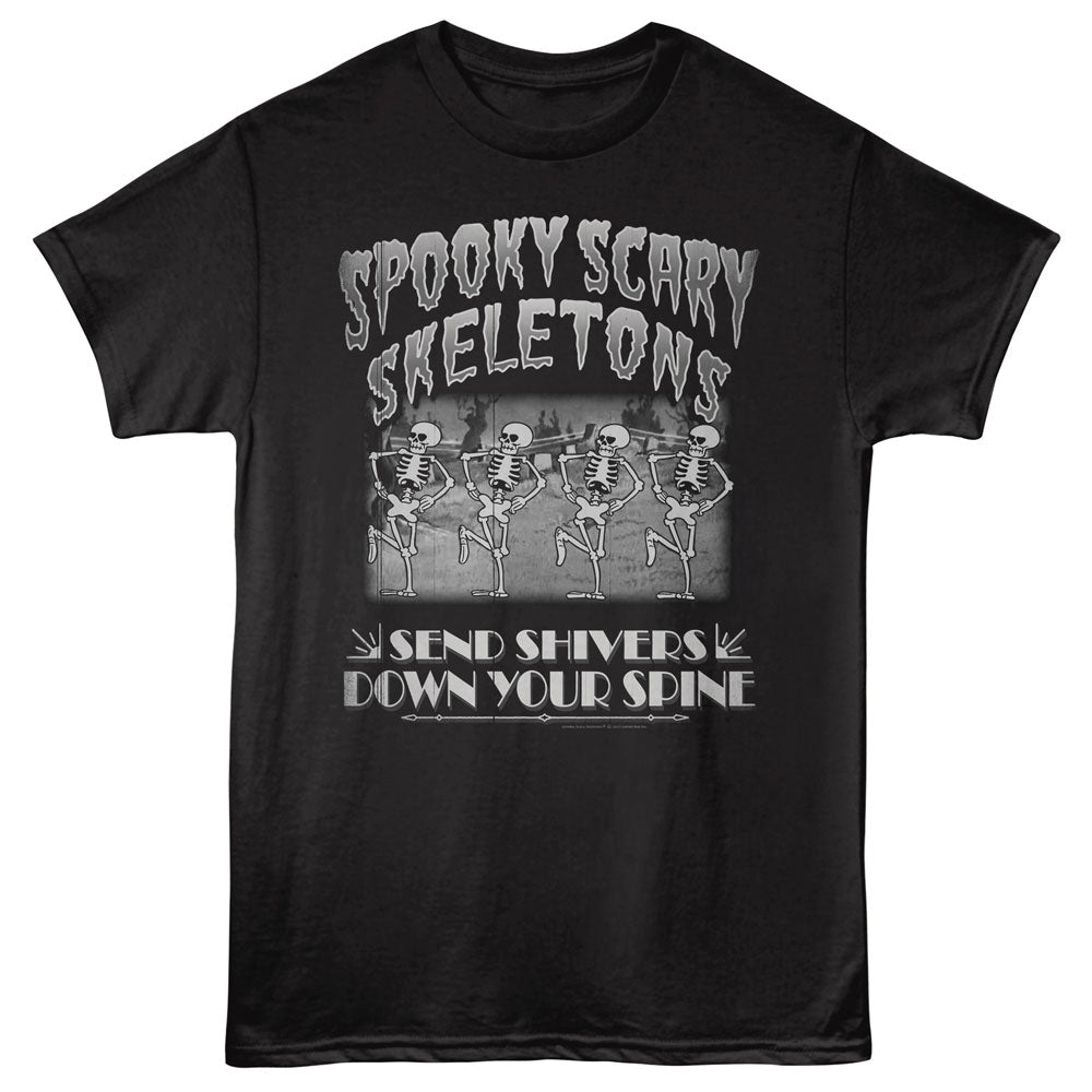 Spooky Scary Skeletons Old Film Quartet T-Shirt