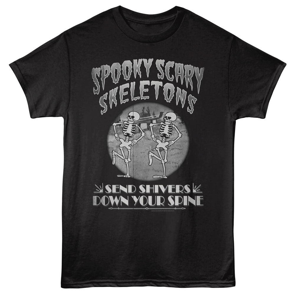 Spooky Scary Skeletons Old Film Duet T-Shirt