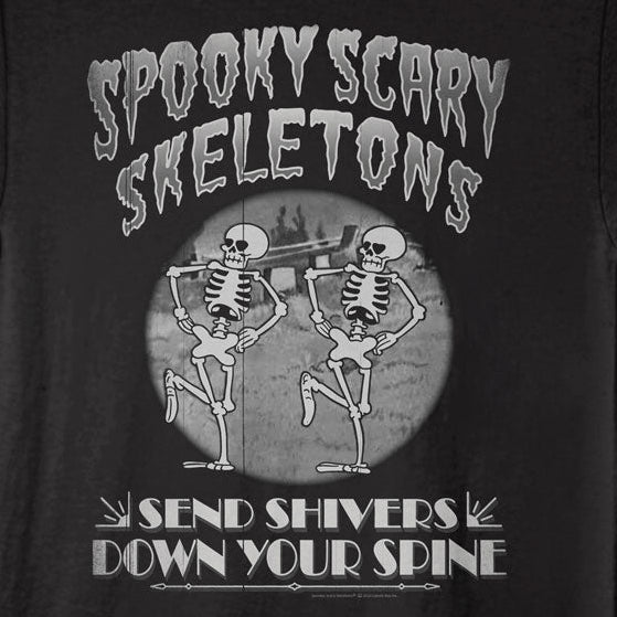 Spooky Scary Skeletons Old Film Duet T-Shirt