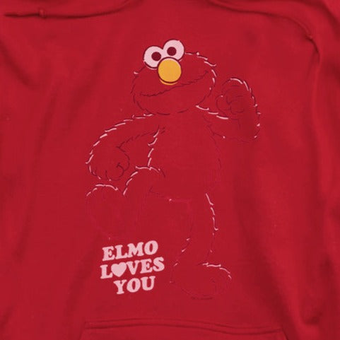 Sesame Street Elmo Loves You Pullover Hoodie