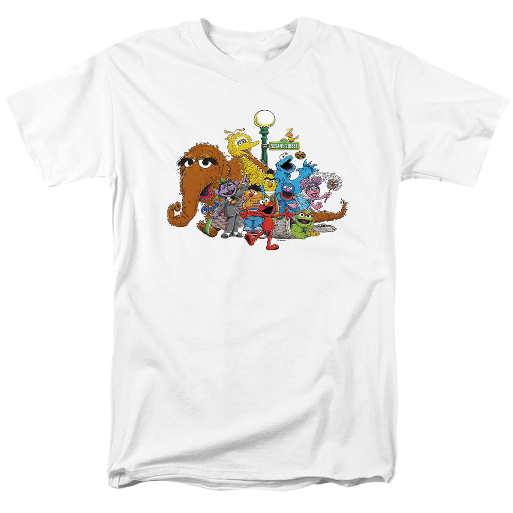 Sesame Street Group Street Light T-Shirt