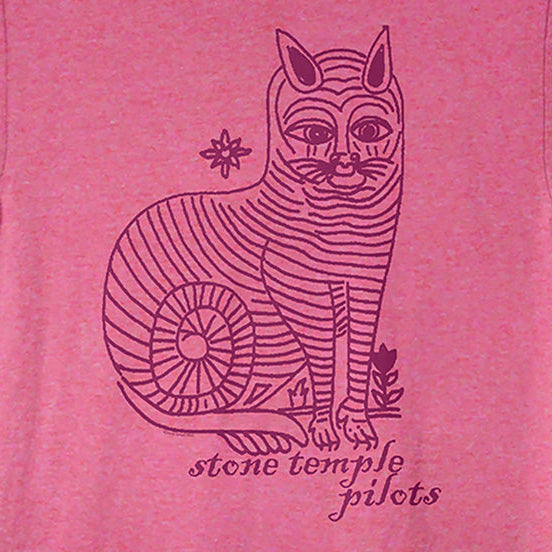 Stone Temple Pilots Striped Cat T-Shirt