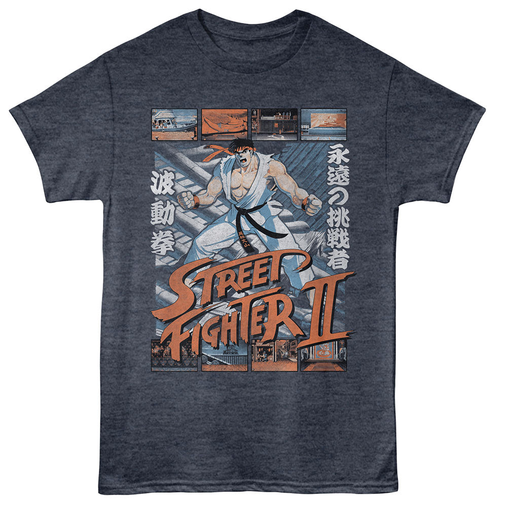Street Fighter Ryu Game Scenes T-Shirt