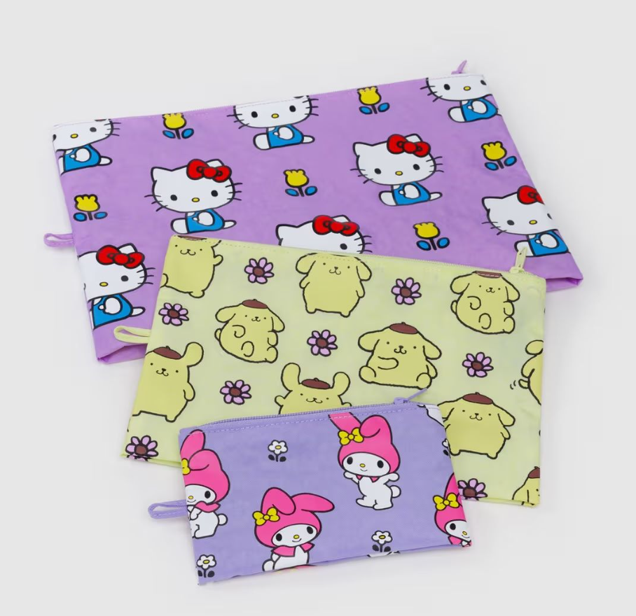 BAGGU Go Pouch Set Hello Kitty & Friends Florals