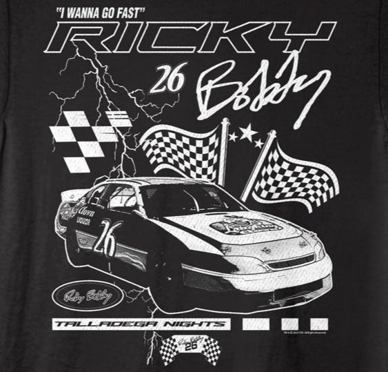 Talladega Nights Lightning and Flags T-Shirt