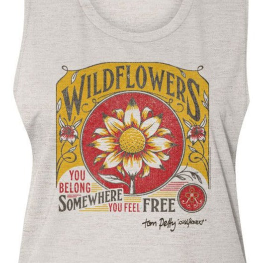 Juniors Tom Petty Wildflowers Muscle Tank Top