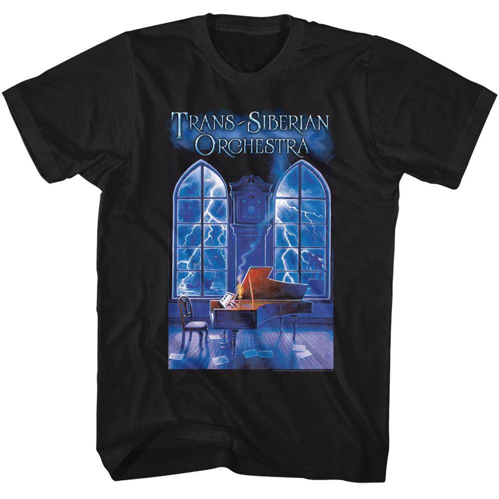 Trans Siberian Orchestra Stormy Piano Scene T-Shirt | Blue Culture Tees