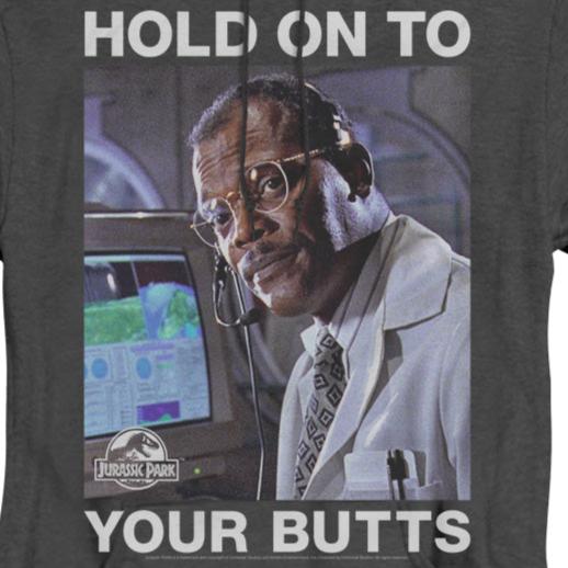 Jurassic Park Hold Onto Heather Pullover Hoodie | Blue Culture Tees