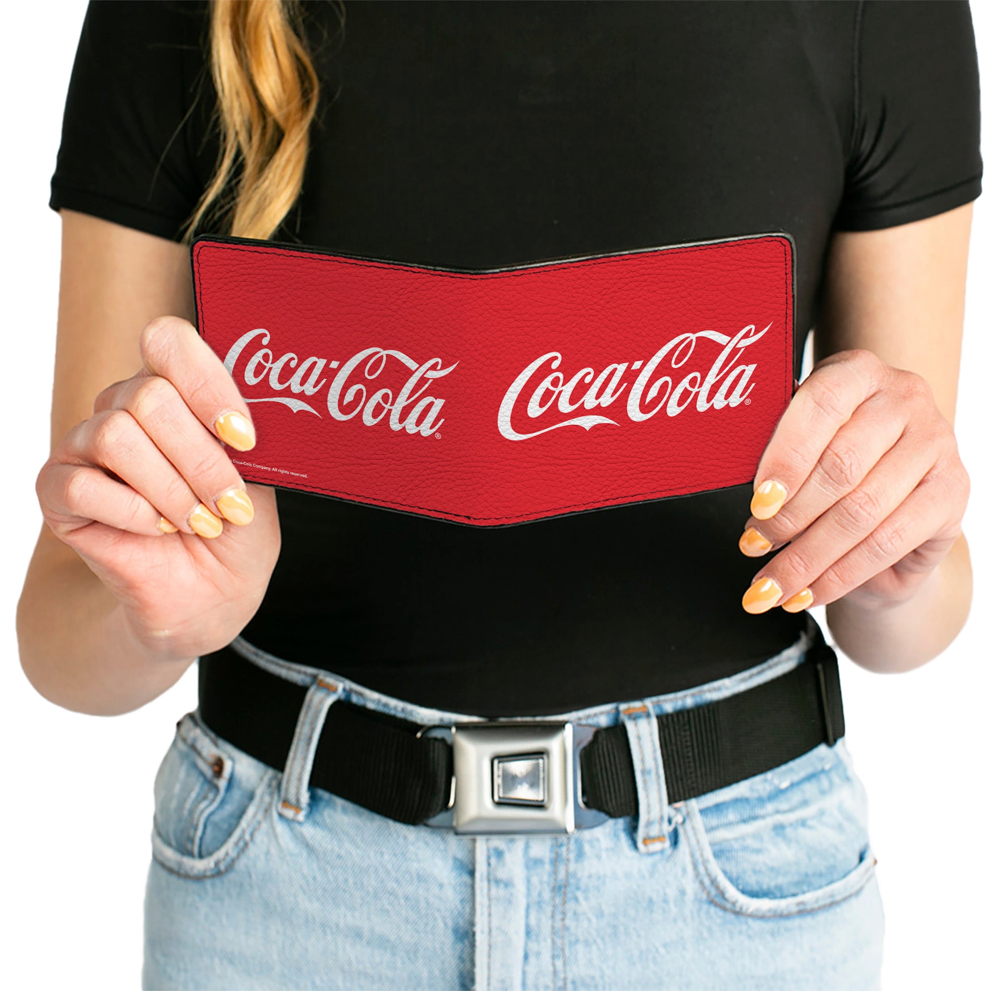 Coke Script Bi-Fold Wallet - COCA-COLA Coke Script Logo Repeat Red/White