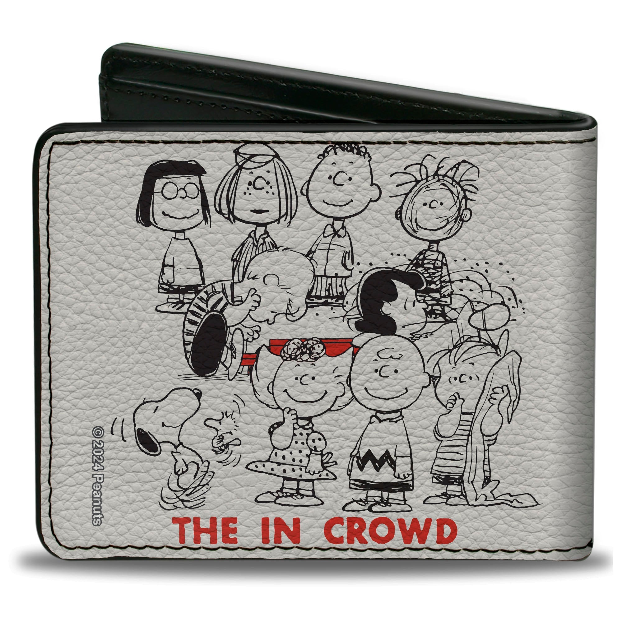 Bi-Fold Wallet - Peanuts Gang THE IN CROWD Group Pose White/Black/Red