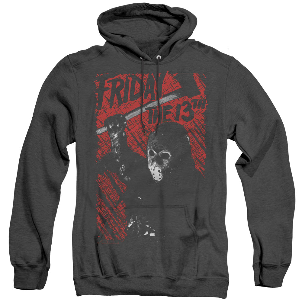 Friday The 13th Jason Lives Heather Pullover Hoodie | Blue Culture Tees