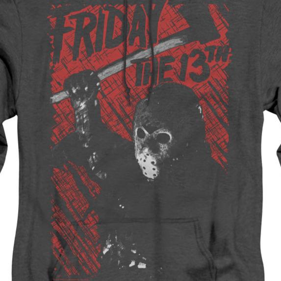 Friday The 13th Jason Lives Heather Pullover Hoodie | Blue Culture Tees