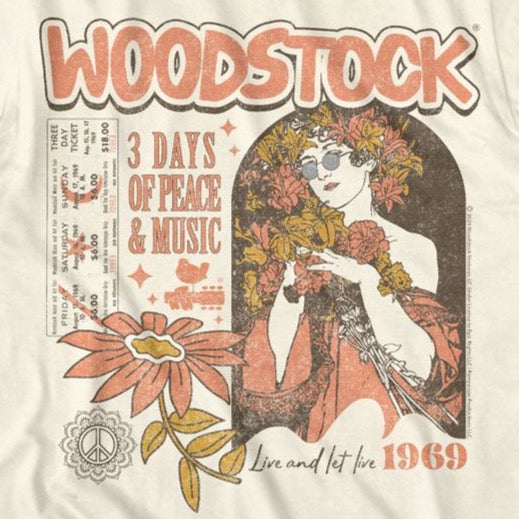 Woodstock Hippie Flower Girl T-Shirt