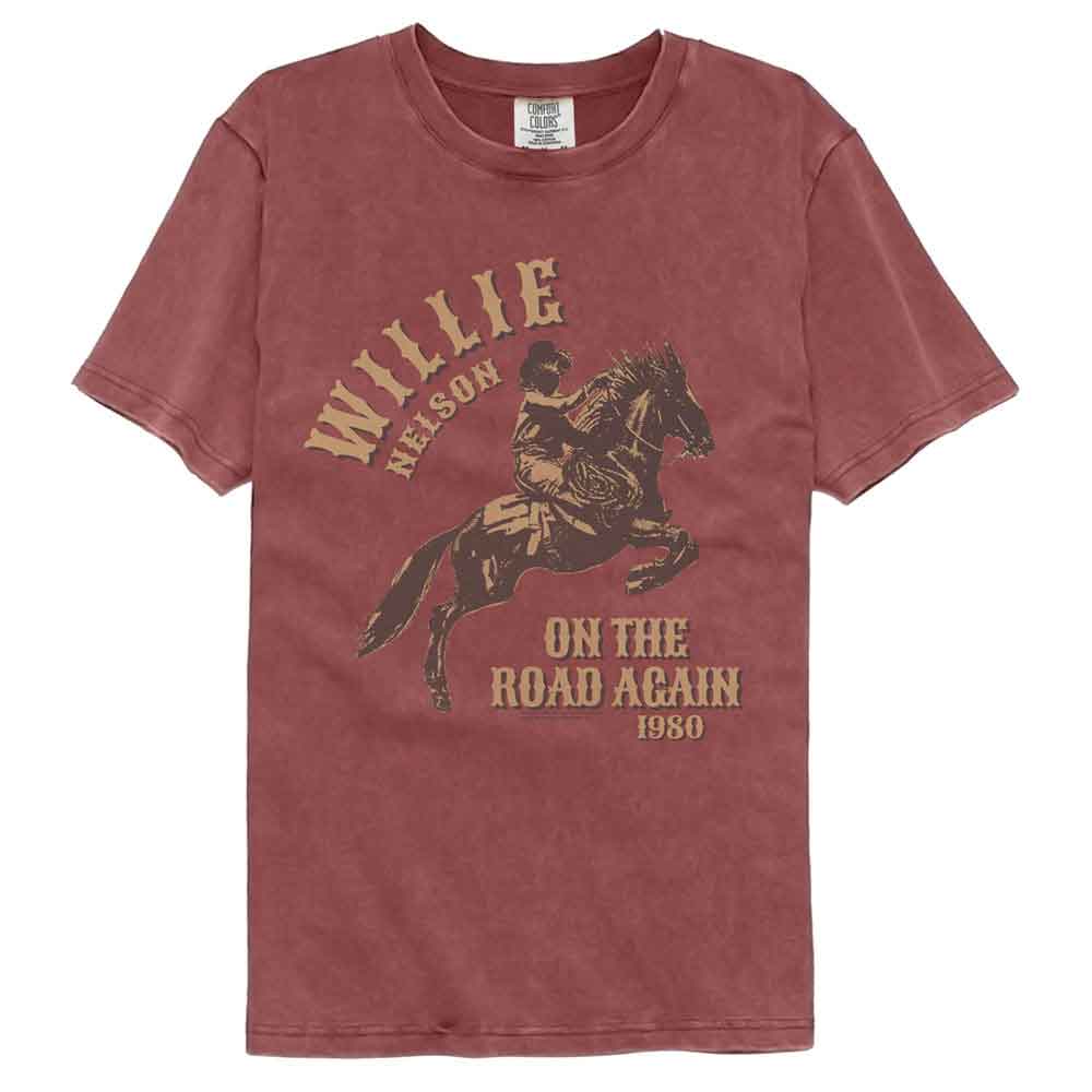 Willie Nelson On The Road Again Comfort Colors T-Shirt | Blue Culture Tees