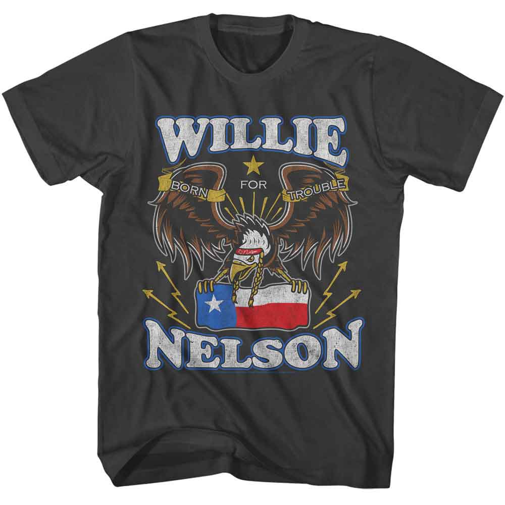 Willie Nelson Born For Trouble Eagle T-Shirt | Blue Culture Tees