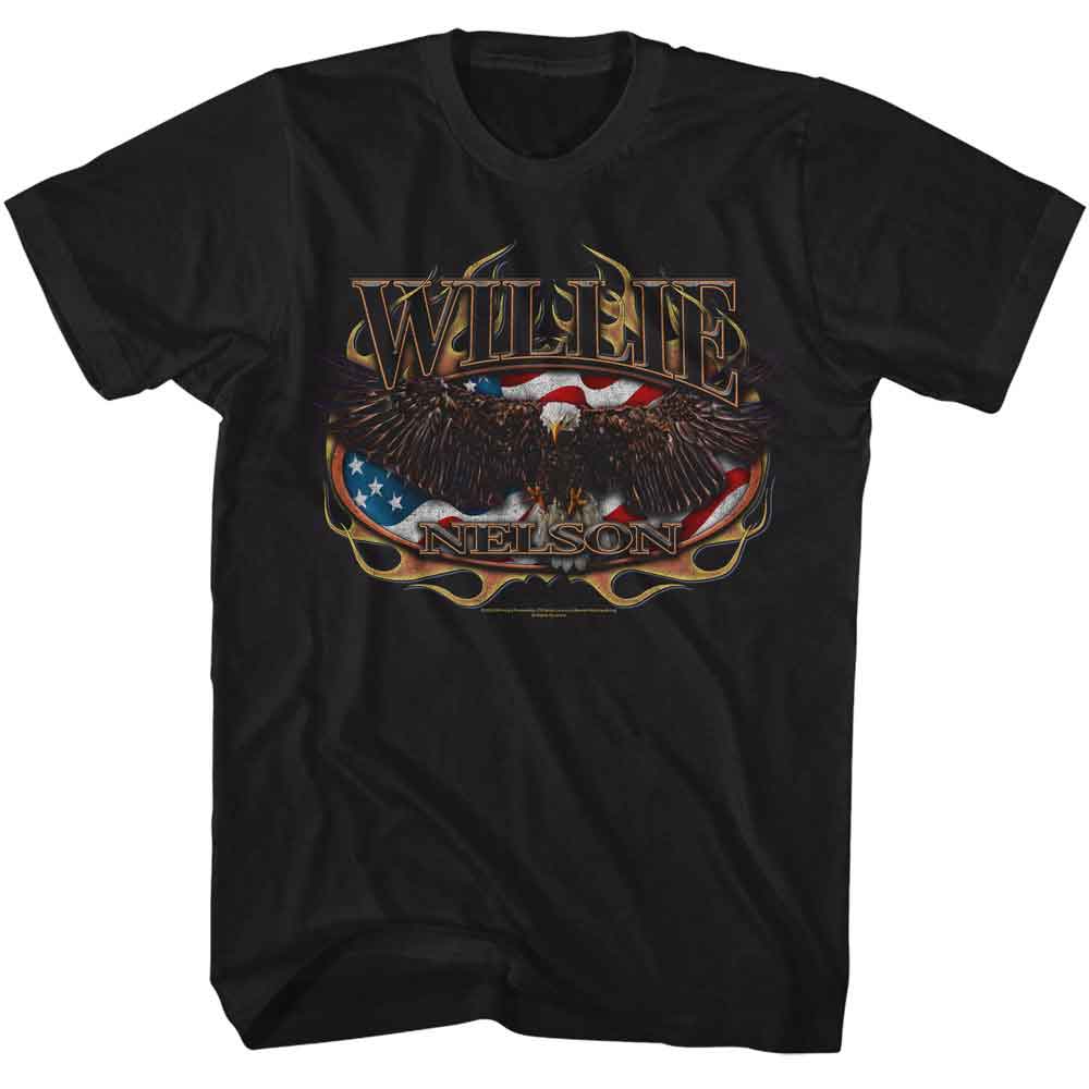 Willie Nelson Flag And Eagle T-Shirt | Blue Culture Tees