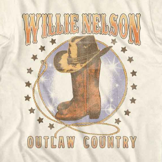 Willie Nelson Boots And Hat T-Shirt | Blue Culture Tees