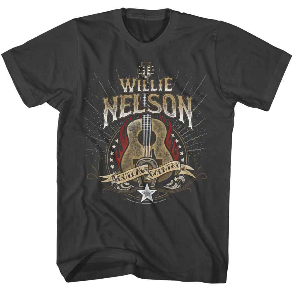 Willie Nelson Outlaw Guitar T-Shirt | Blue Culture Tees