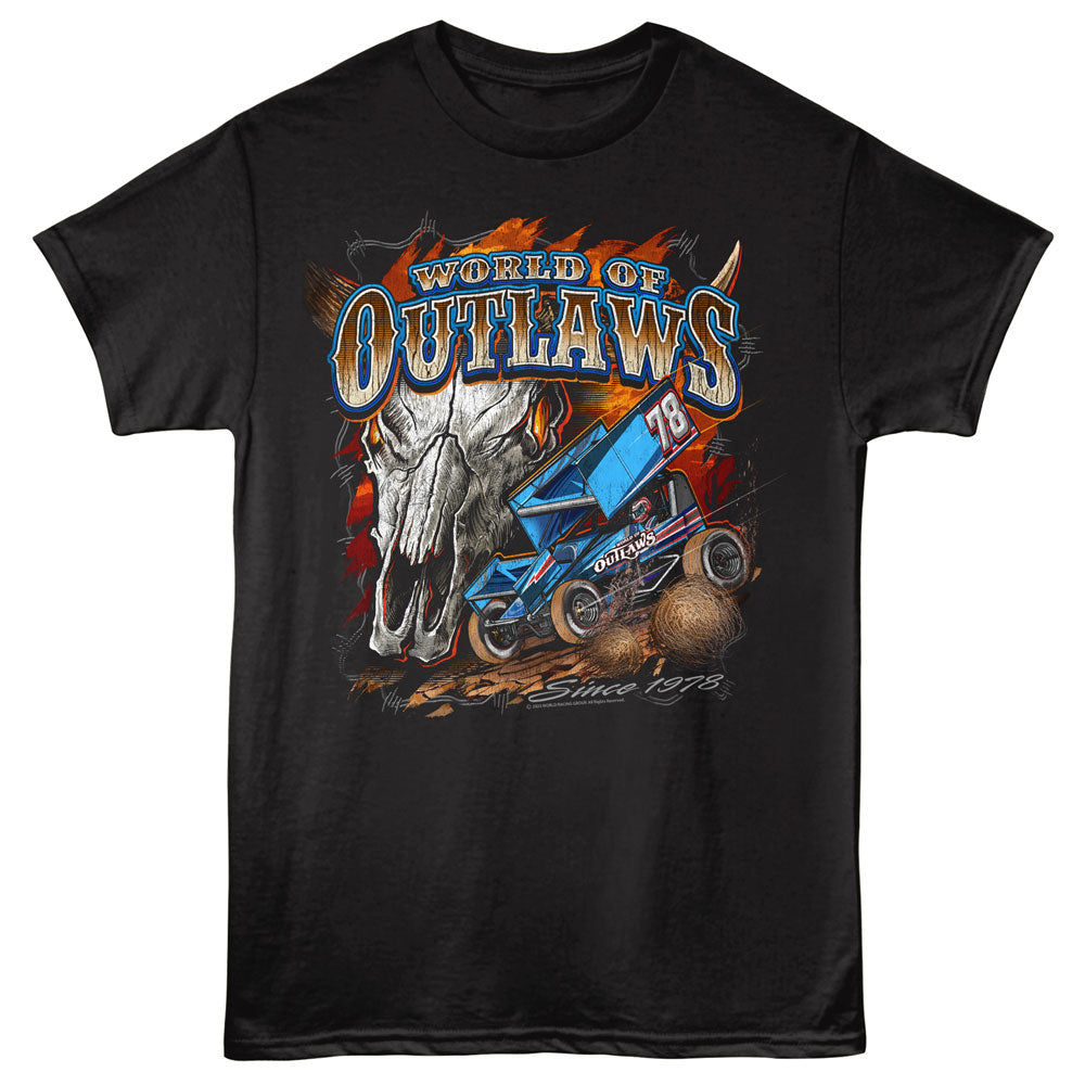 World of Outlaws Skull 1978 T-Shirt