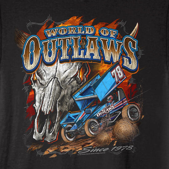 World of Outlaws Skull 1978 T-Shirt