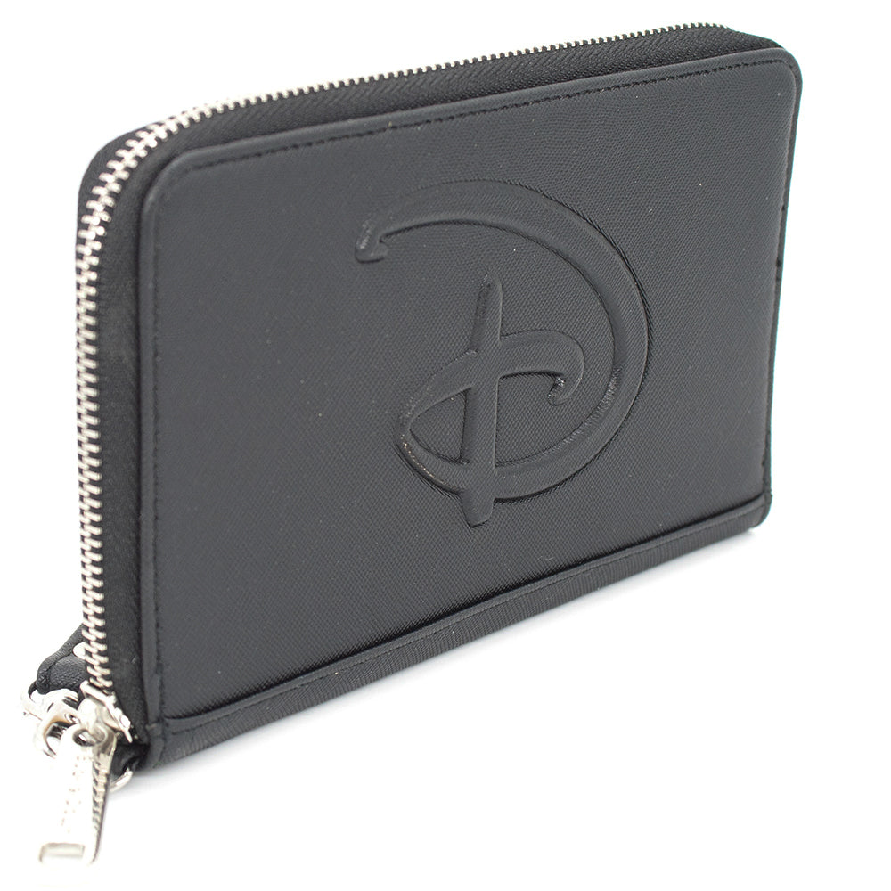Disney Signature D Logo Embossed Zip Around Wallet | Blue Culture Tees