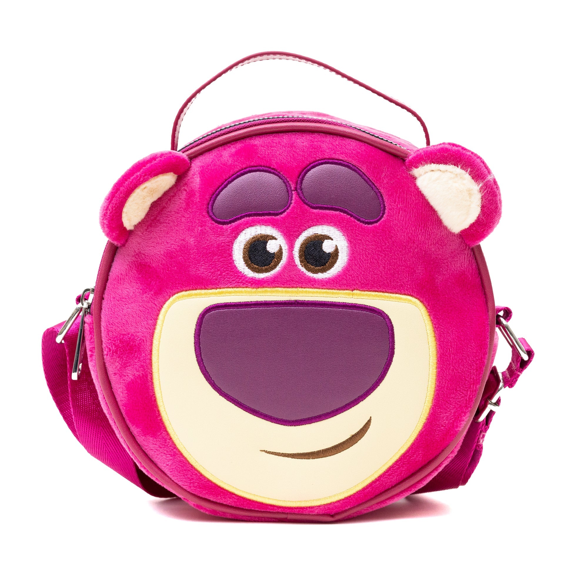 Disney Pixar Toy Story Lotso Face Plush Round Crossbody Bag