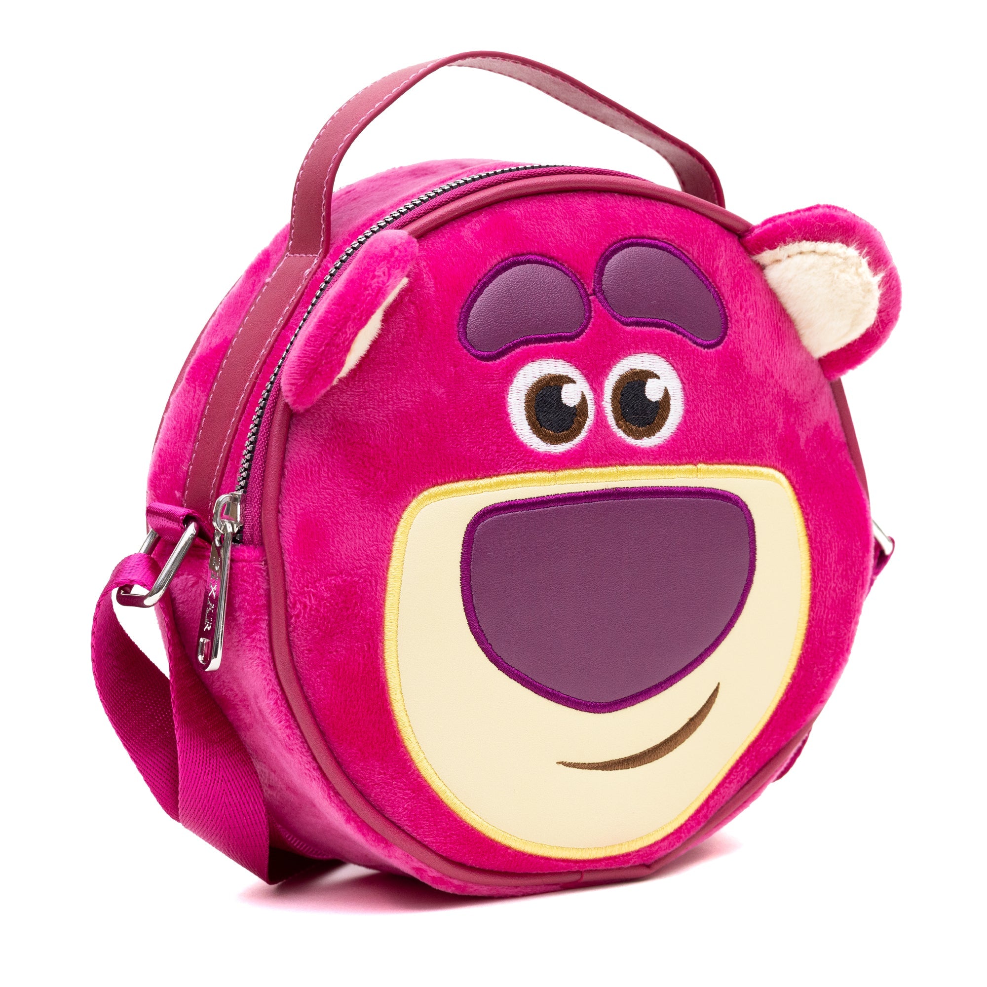 Disney Pixar Toy Story Lotso Face Plush Round Crossbody Bag